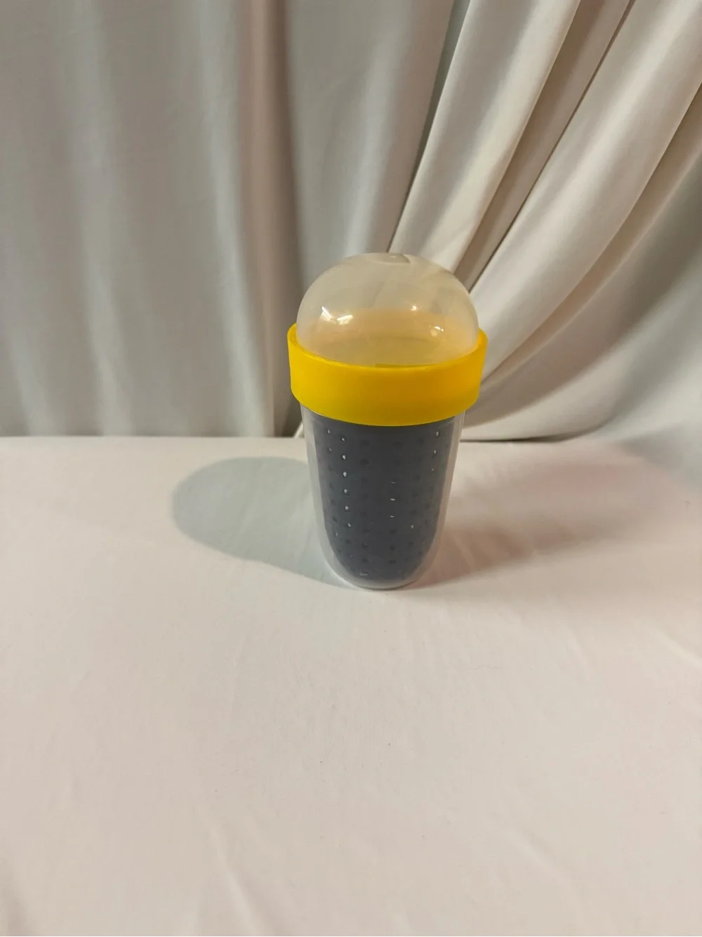 IKEA Yellow and Gray Snack Container with Dome Lid